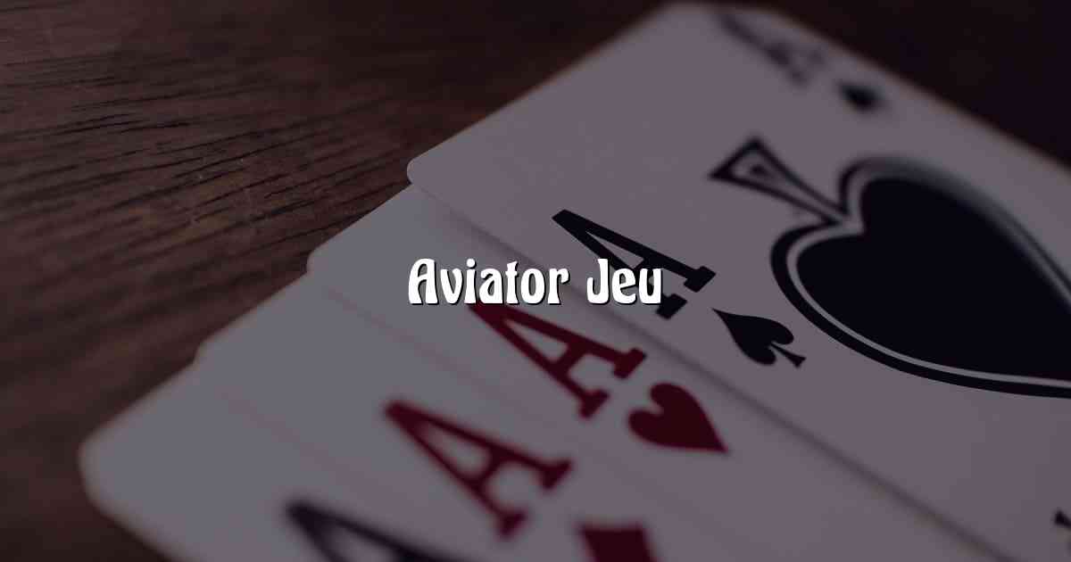 Aviator Jeu